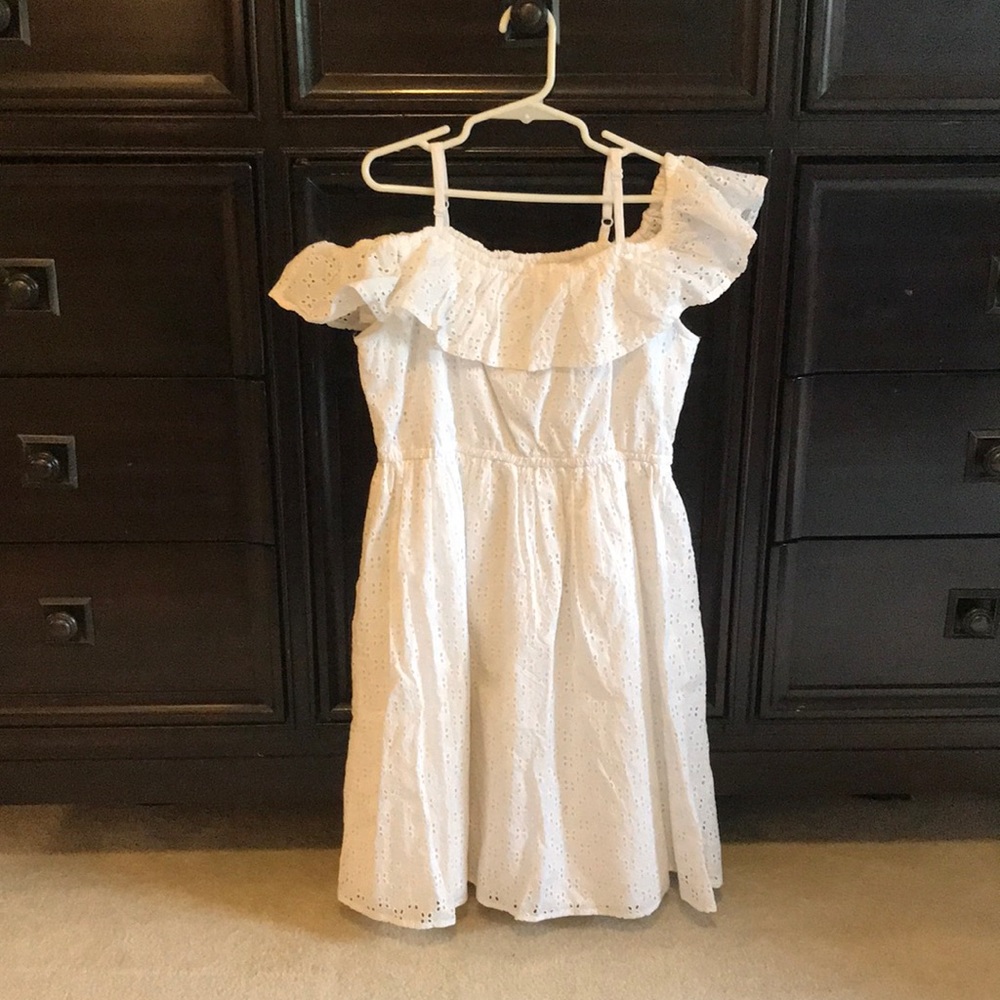Gymboree girls white eyelet dress size:8